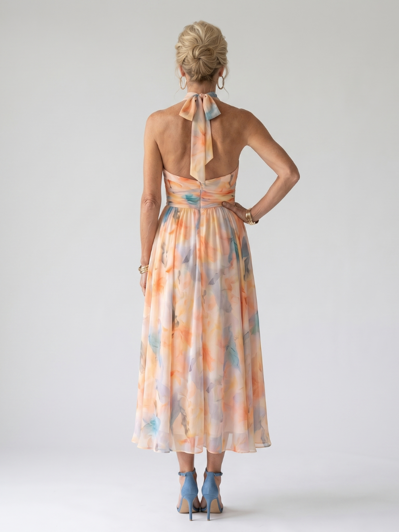 Elin | Robe Midi Halter Douce