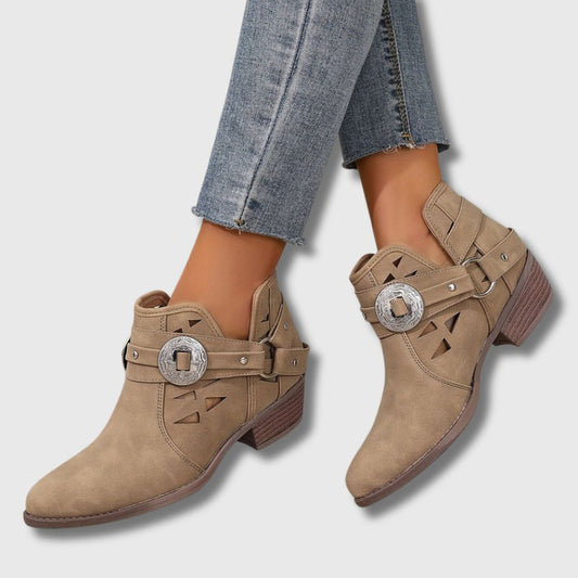 Clara™ | Bottines Femme Western Chic