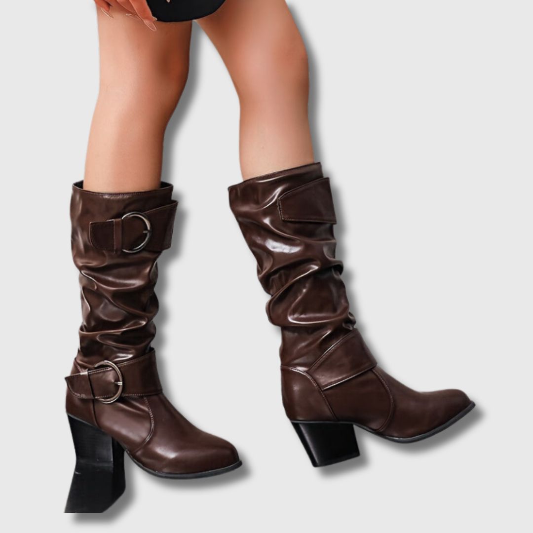 Éléonore™ | Bottines Femme à Talon Épais