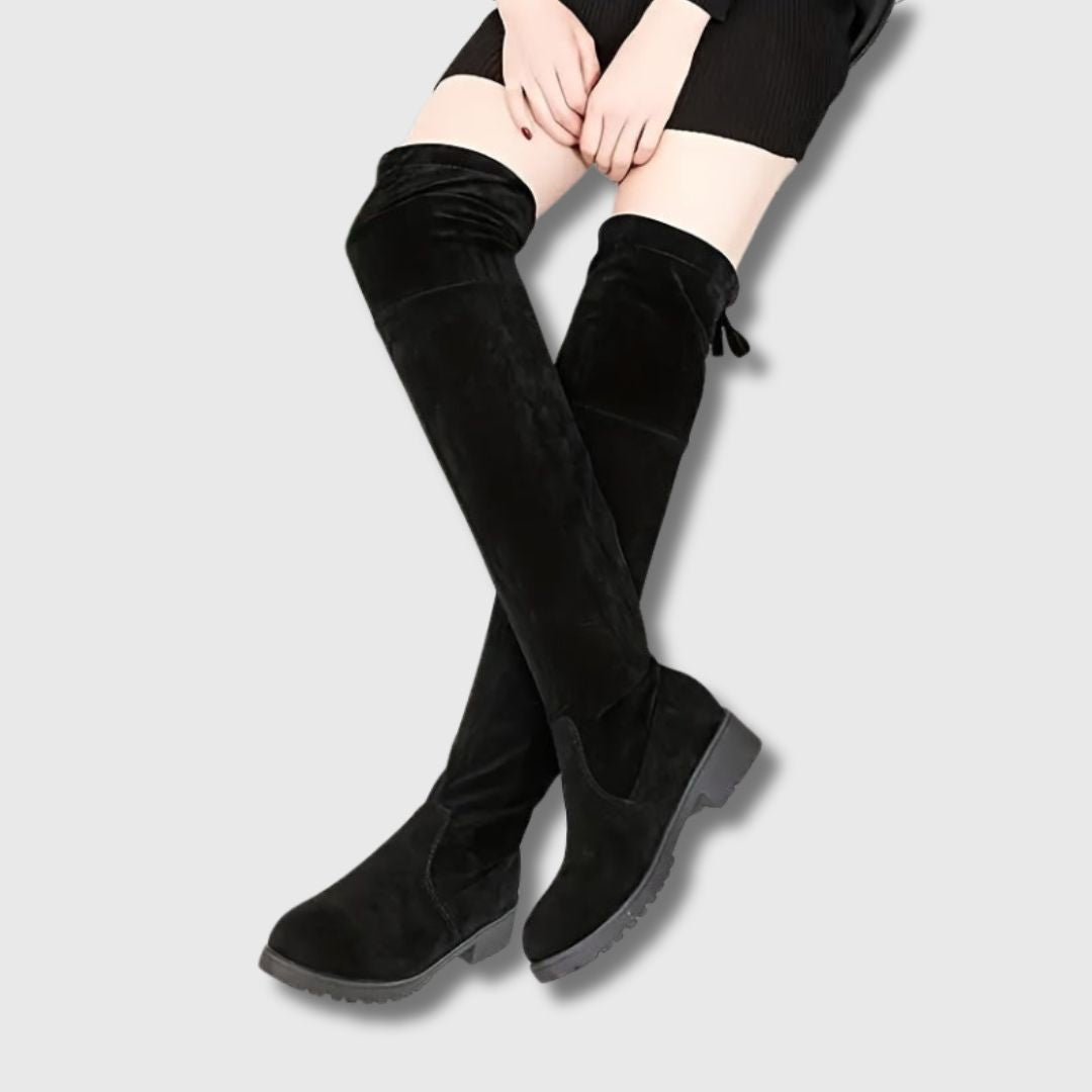 Suzanne™ | Cuissardes Femme à Talon Bloc