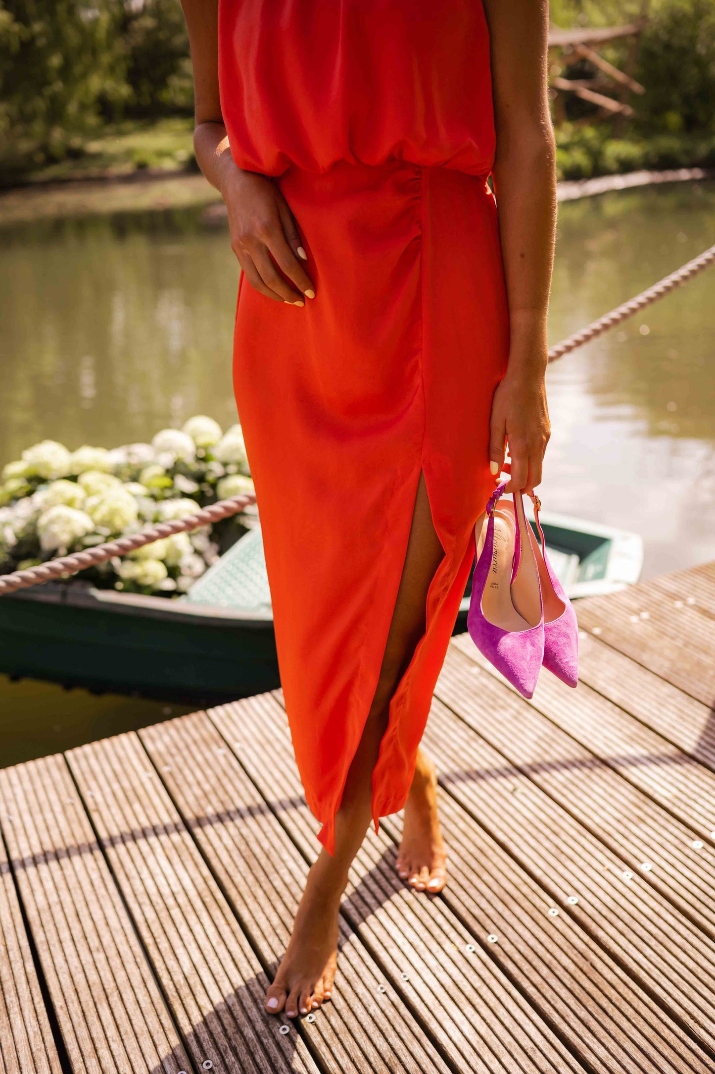 Anavella™ - Robe Midi d'Été Élégante