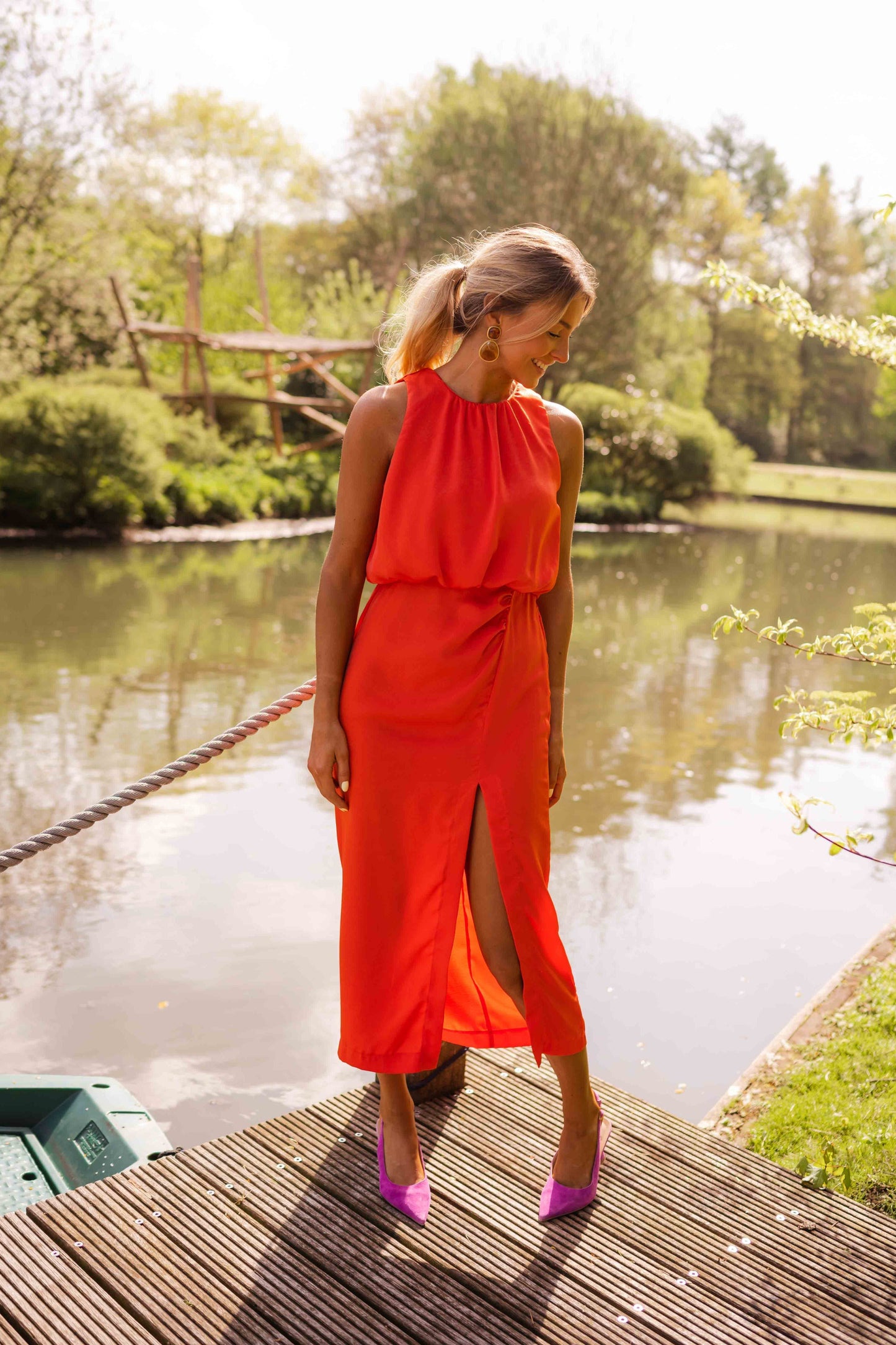 Anavella™ - Robe Midi d'Été Élégante