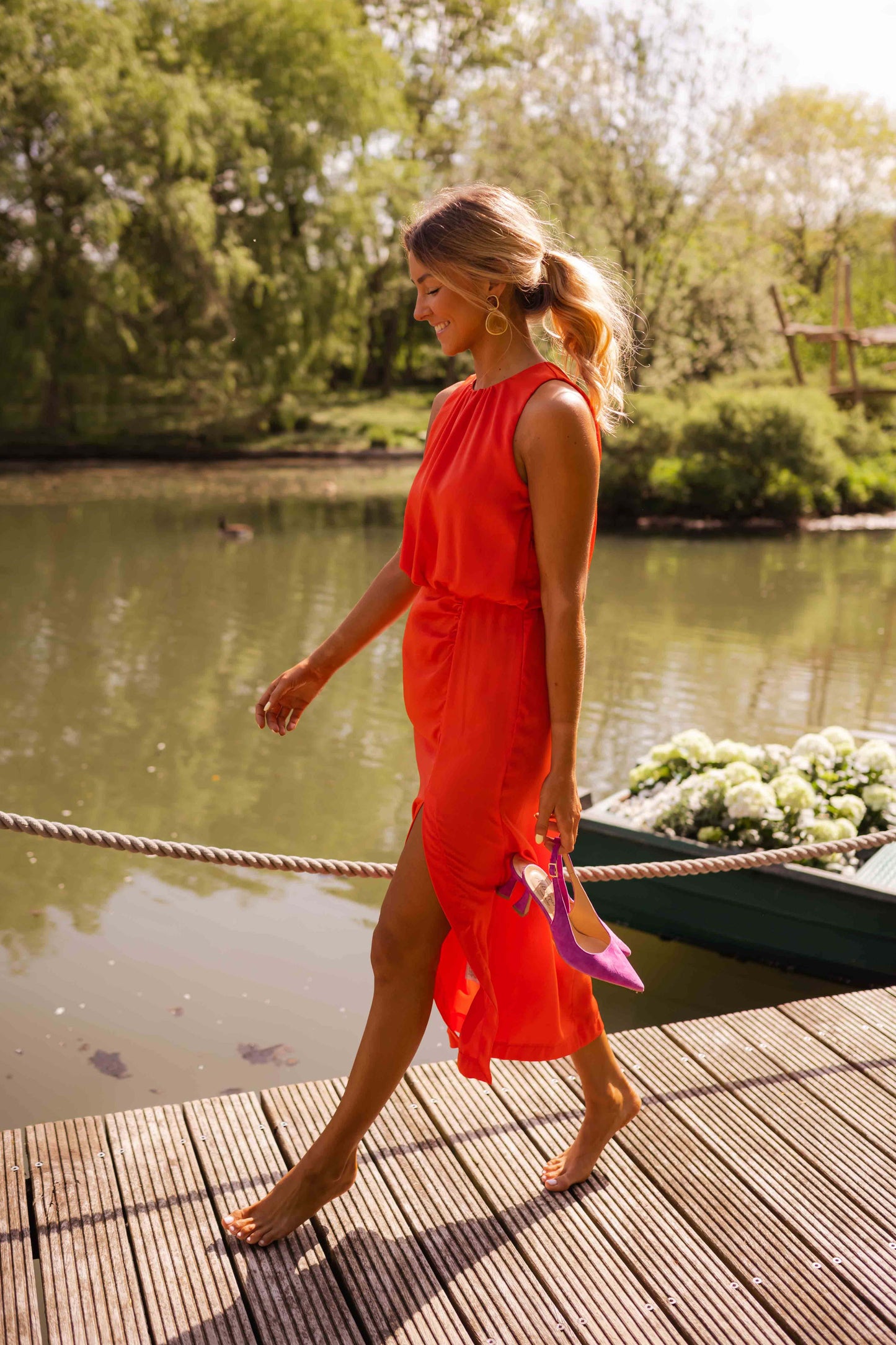 Anavella™ - Robe Midi d'Été Élégante