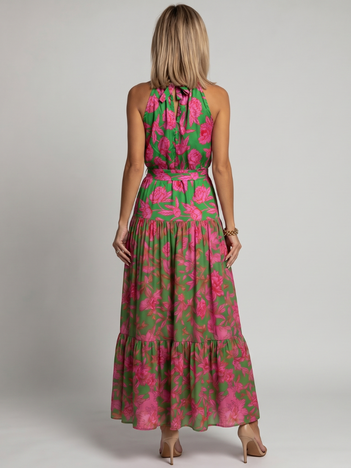 Rowen | Robe Midi Décolleté Drapé