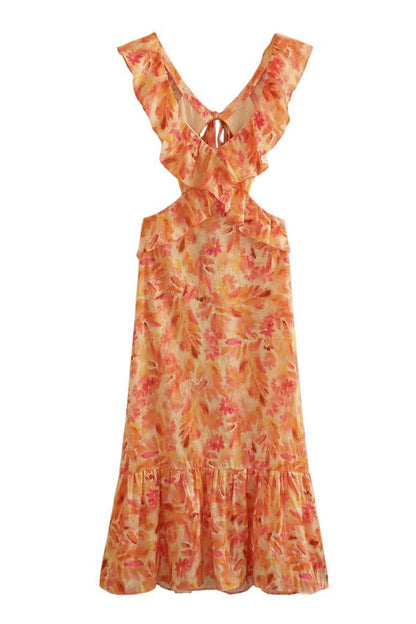 Ariella™ | Robe à Volants Fleurie