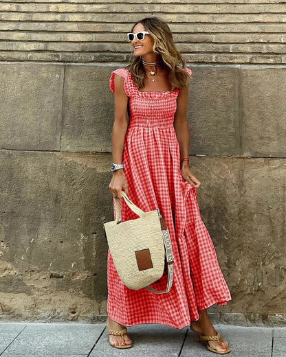 Francesca™ | Robe à Carreaux Rétro