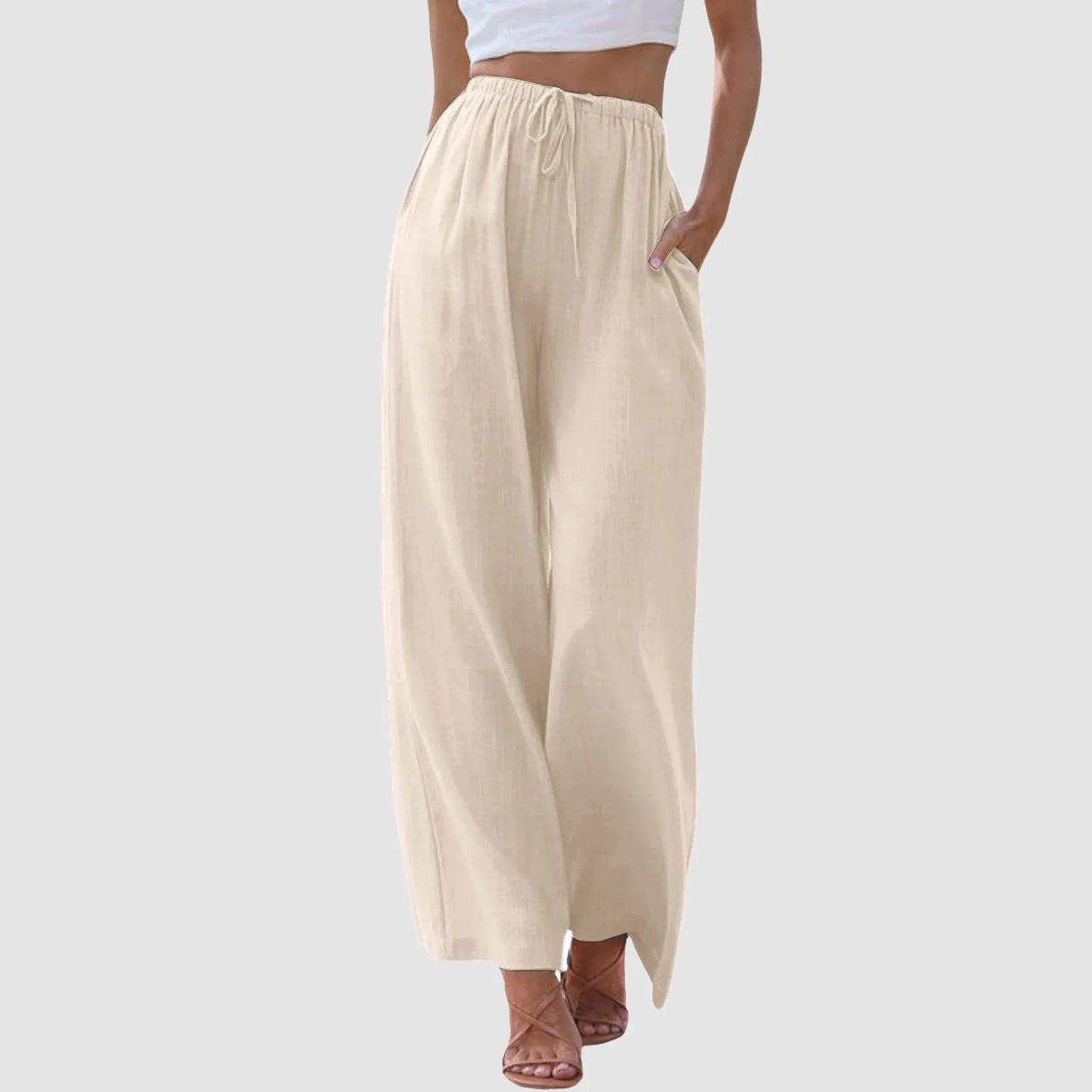Lenoir™ | Pantalon confort à jambe large et taille haute