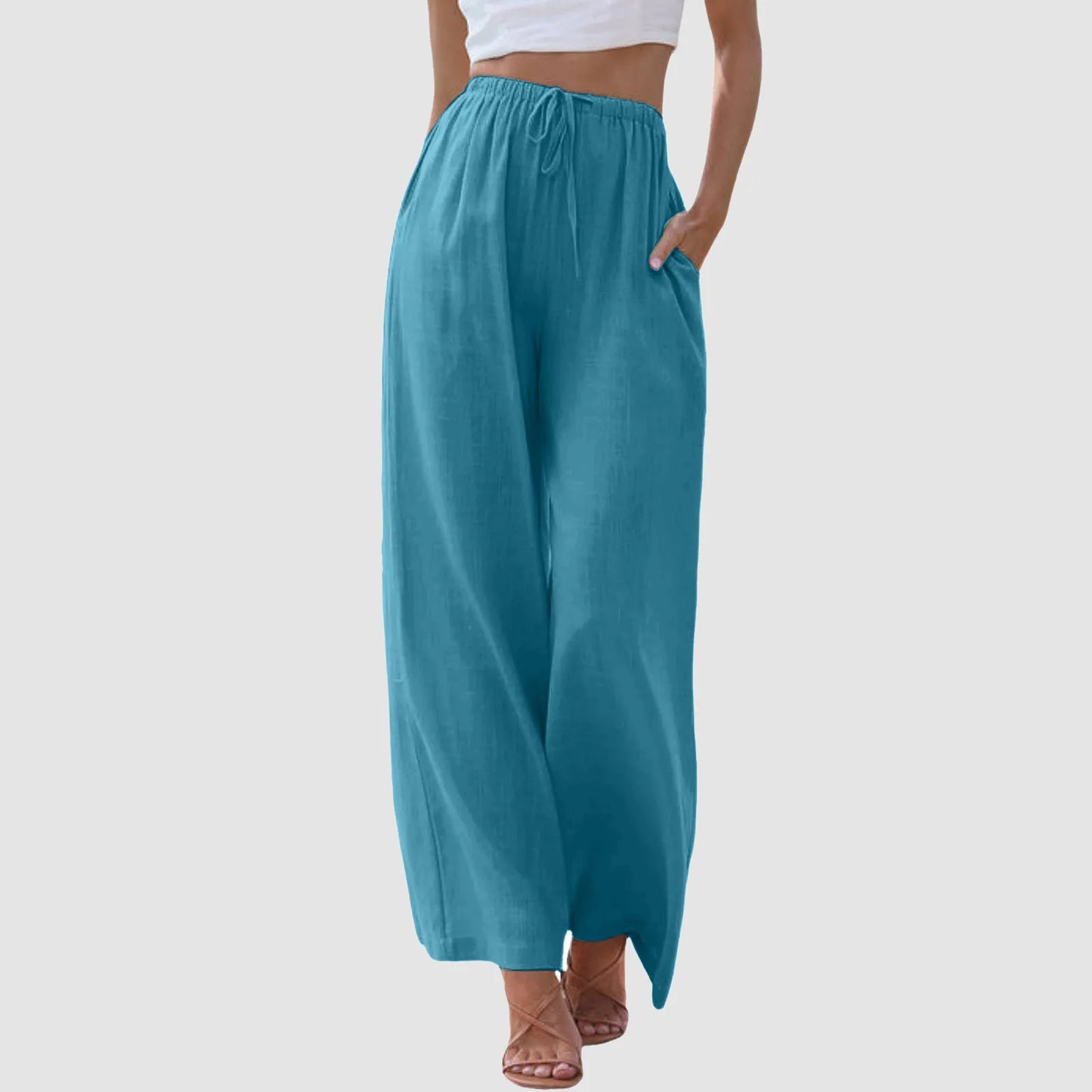 Lenoir™ | Pantalon taille haute à jambes larges