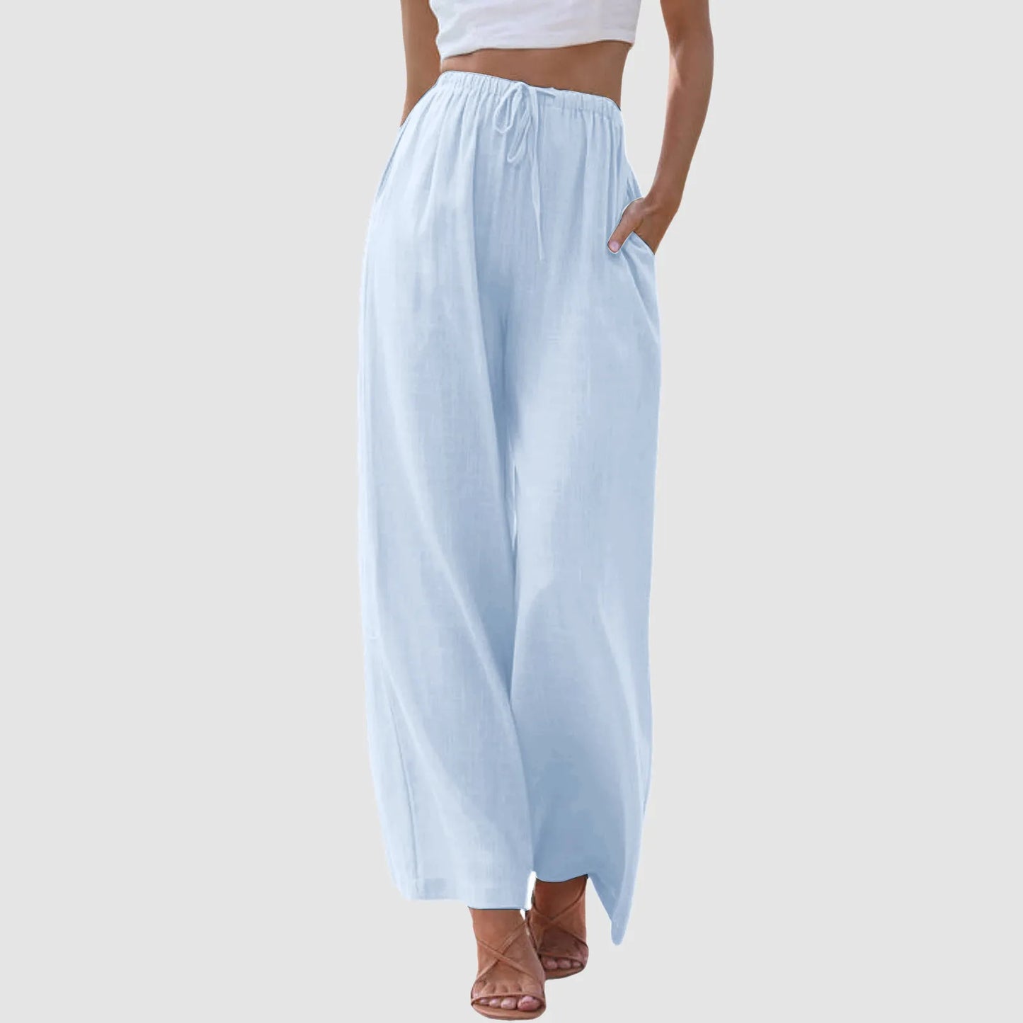 Lenoir™ | Pantalon taille haute à jambes larges