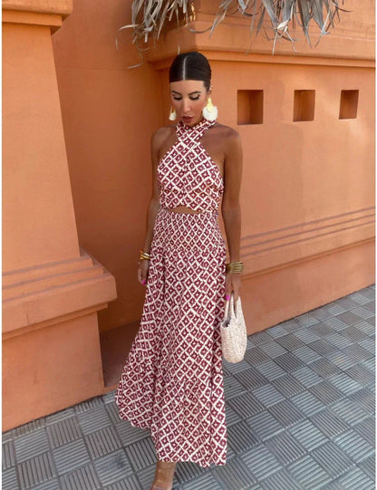 Mickay™ | Robe Midi Femme Chic à Épaules Dénudées