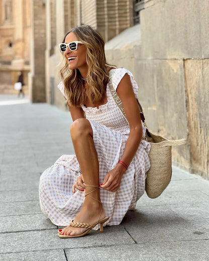 Francesca™ | Robe à Carreaux Rétro