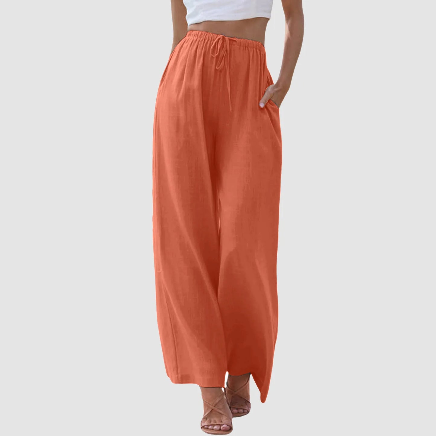 Lenoir™ | Pantalon confort à jambe large et taille haute