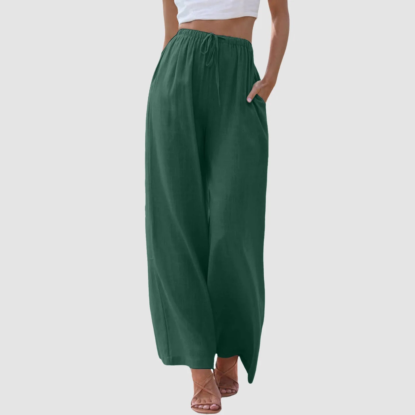 Lenoir™ | Pantalon taille haute à jambes larges
