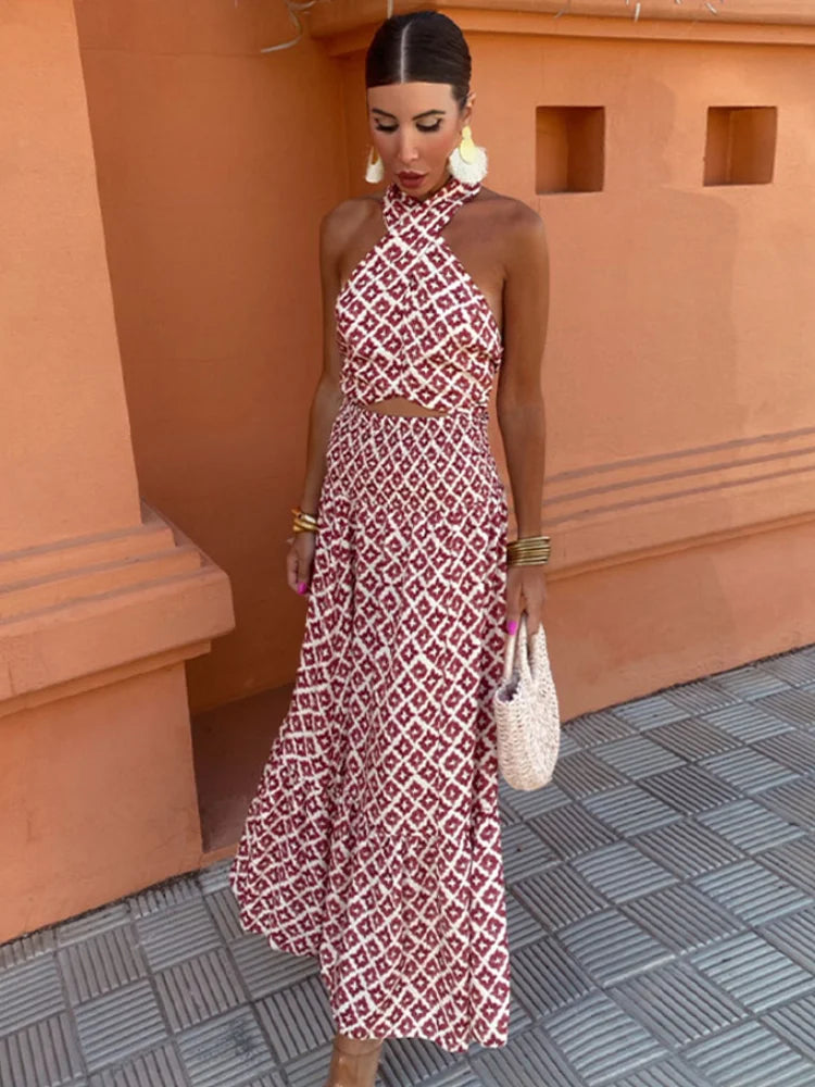 Mickay™ | Robe Midi Femme Chic à Épaules Dénudées