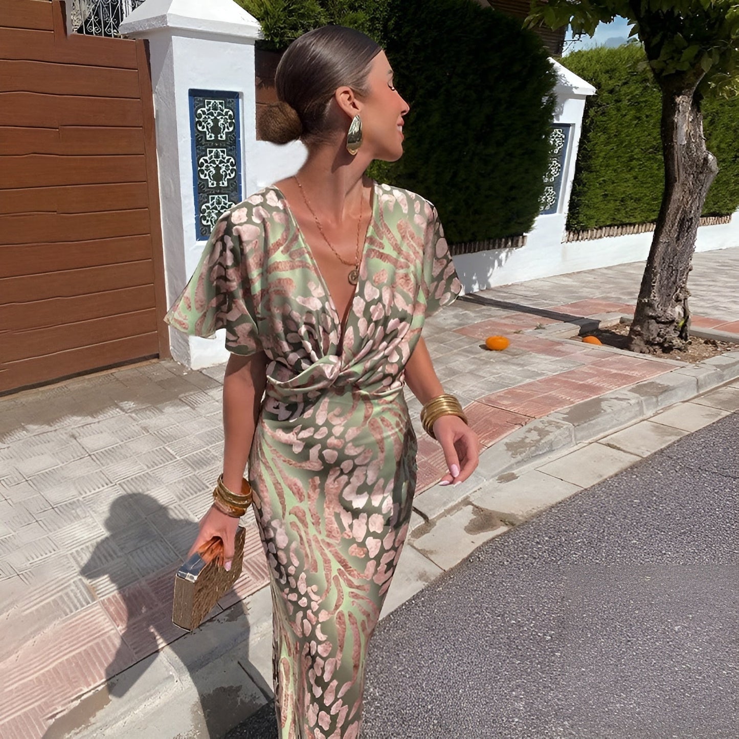 Matilda™ | Robe Longue à Col Twisté