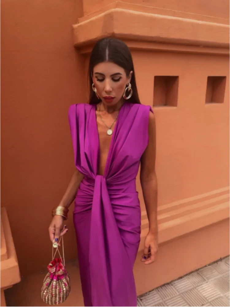 Moriah™ | Robe Longue Femme Plissée
