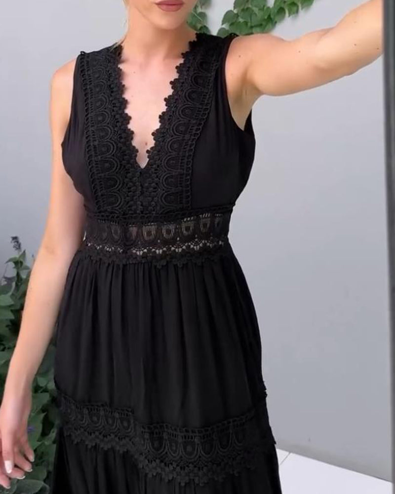 Alyssa™ | Robe Midi Dentelle