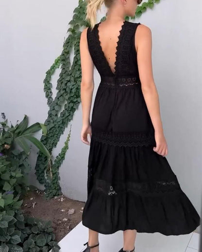Alyssa™ | Robe Midi Dentelle