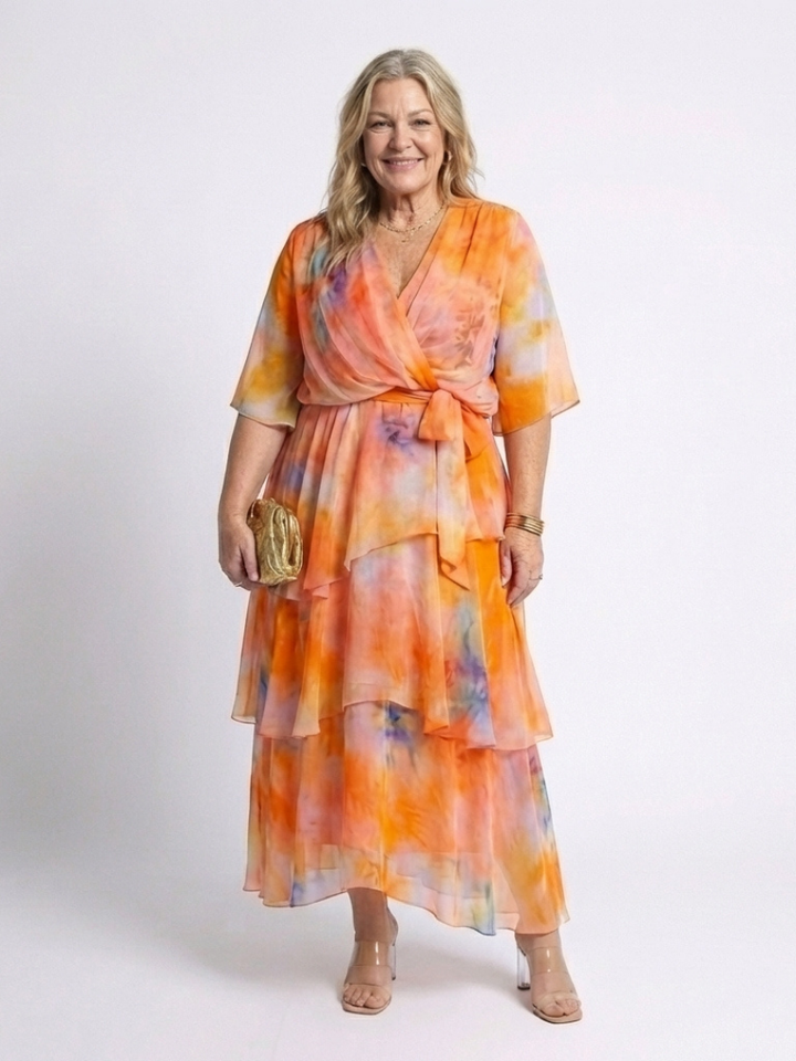 Calista | Robe maxi à décolleté en V et taille à nouer