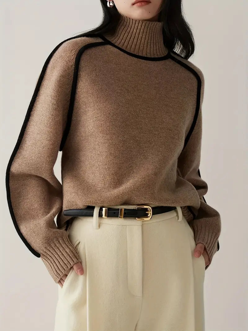 Valentina™ | Tunique Longue Col Roulé Chic