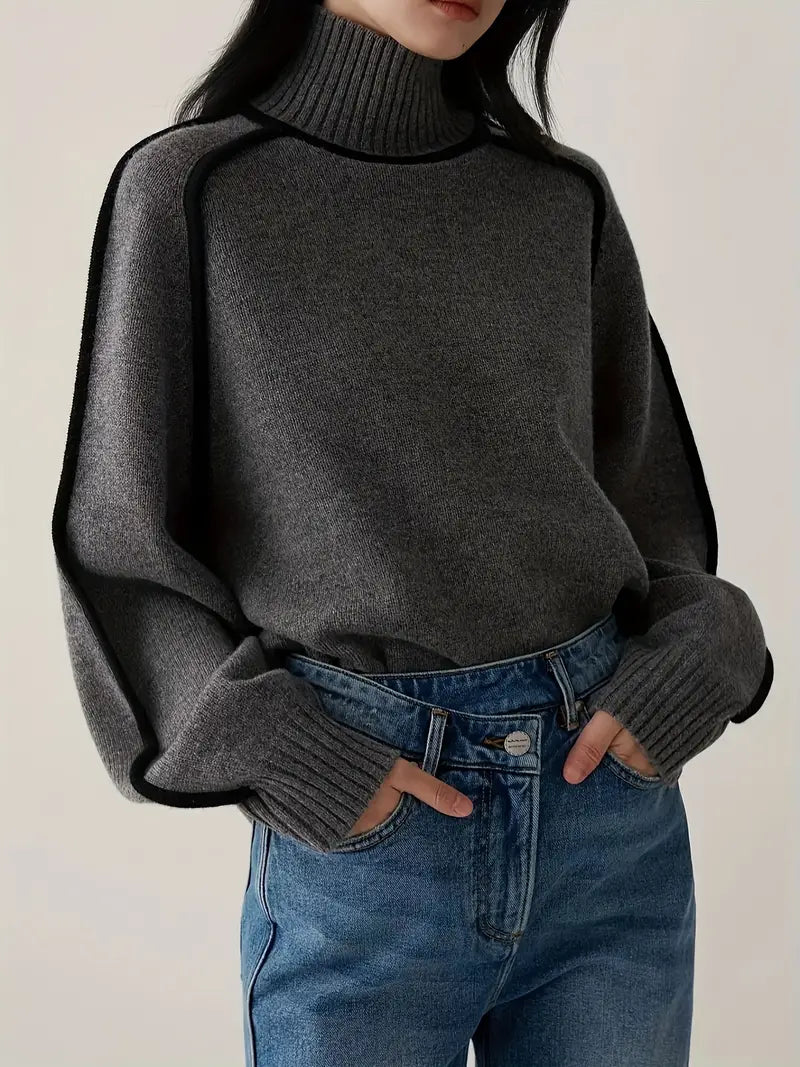 Valentina™ | Tunique Longue Col Roulé Chic