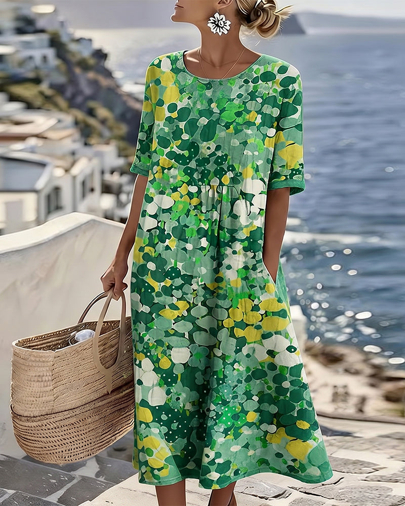 Flora | Robe midi florale ample