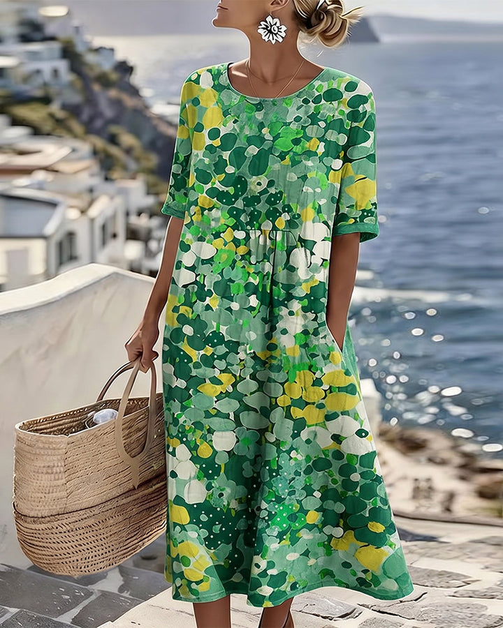 Flora | Robe midi florale ample