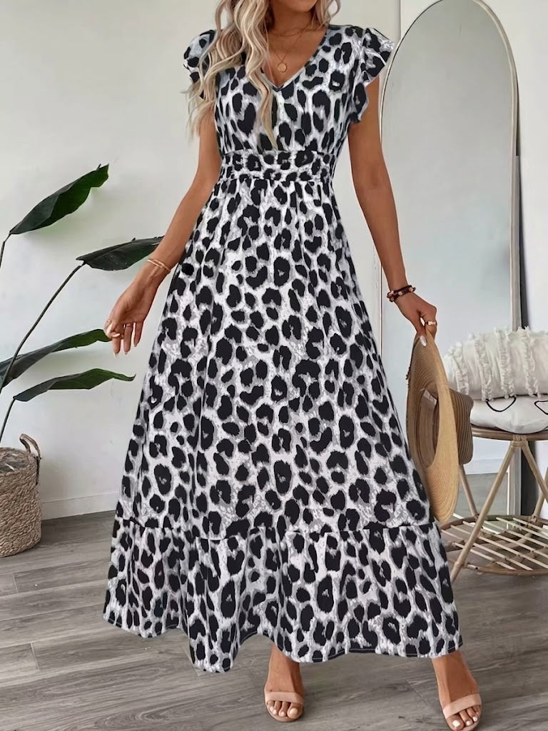 Candela | Robe maxi baroque avec décolleté en V