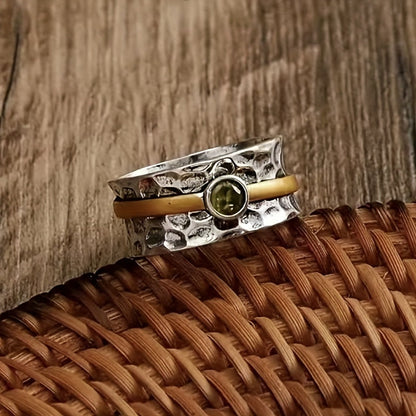 Bague en zirconium vert élégant