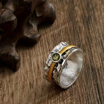 Bague en zirconium vert élégant