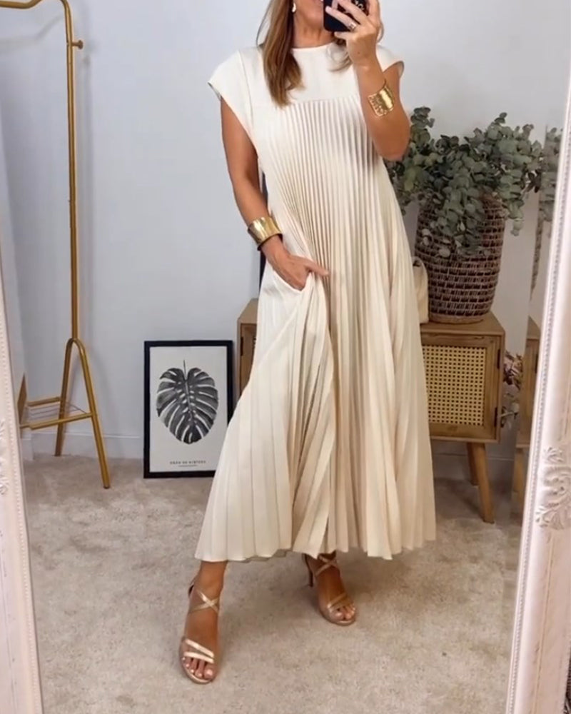 Mathilde™ | Robe Maxi Plissée