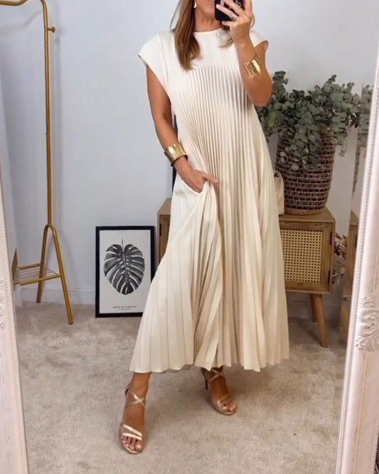 Mathilde™ | Robe Maxi Plissée