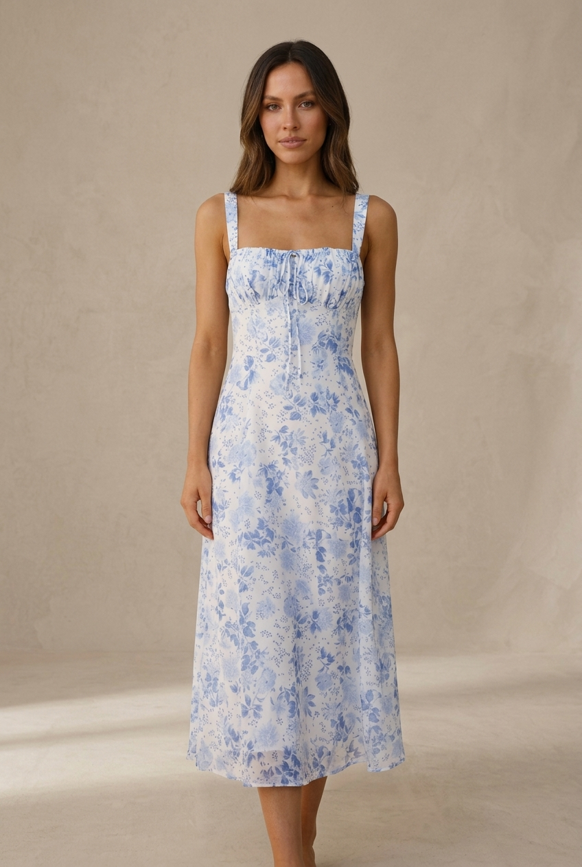 Floral | Robe Bleue