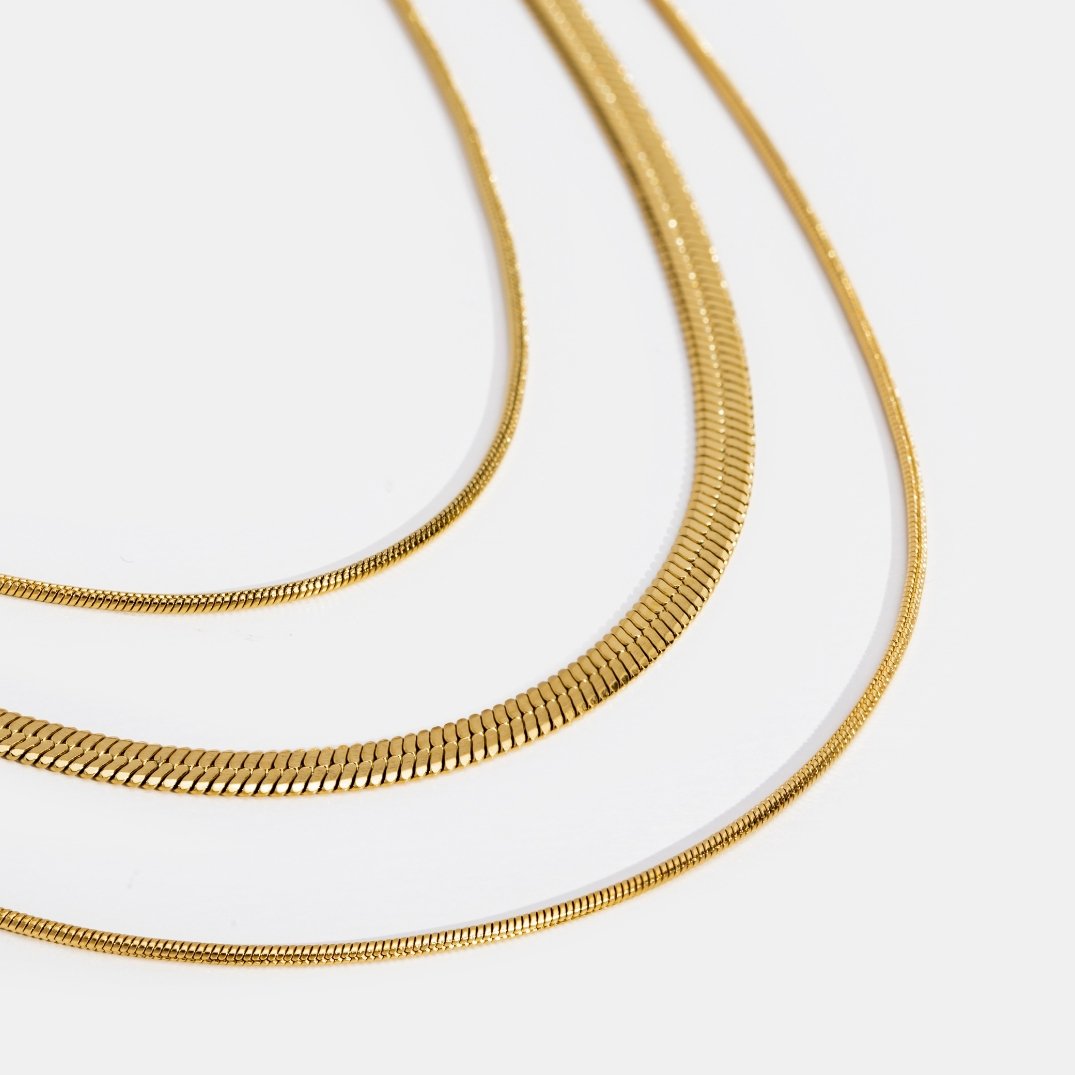 Collier à Chaîne Multistrat Doré