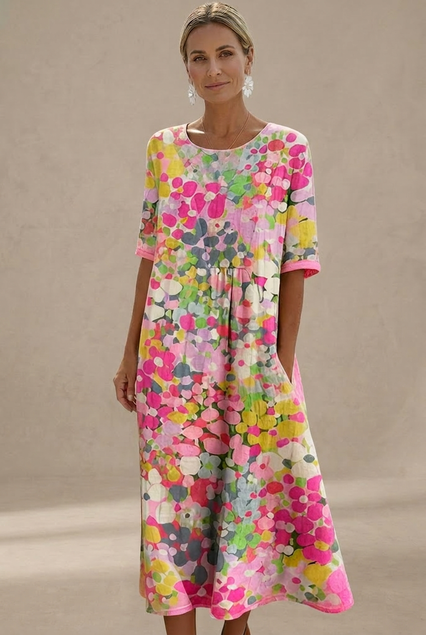 Flora | Robe midi florale ample