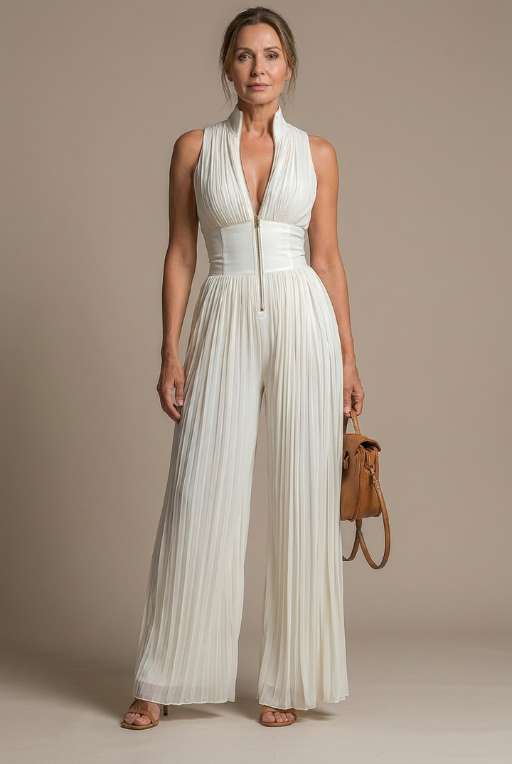 Lucía | Mono plissé en georgette