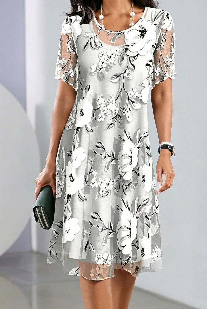 Elisa - Robe en chiffon floral élégante