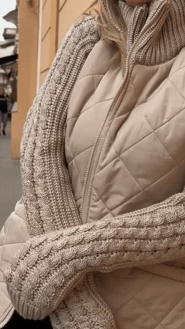 MORFA - Veste Patchwork en maille pour femme