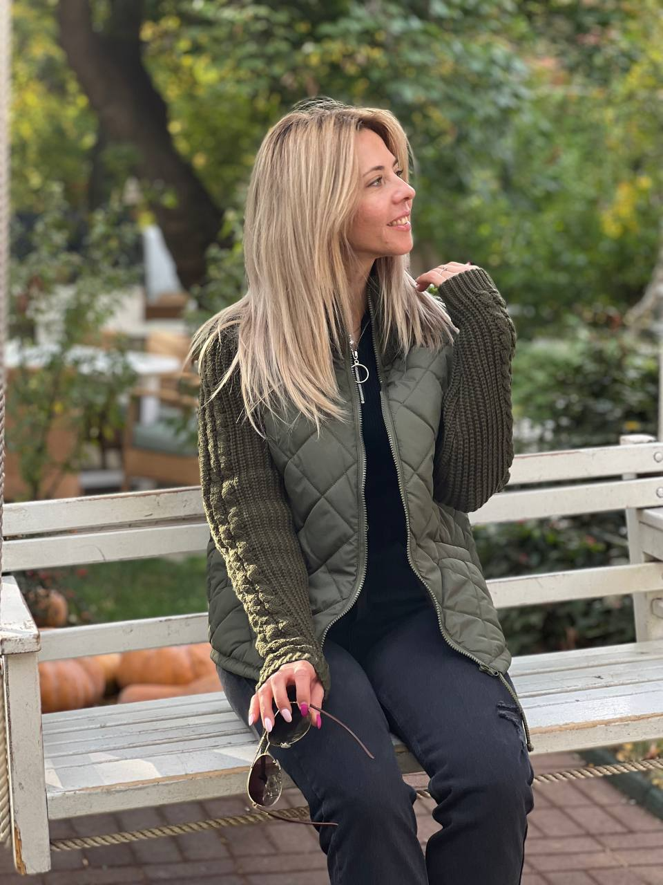 MORFA - Veste Patchwork en maille pour femme