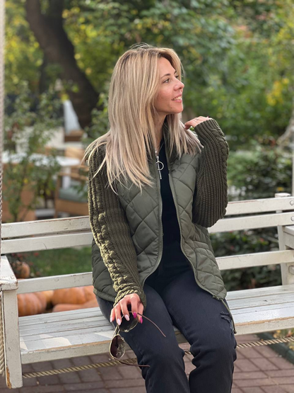 MORFA - Veste Patchwork en maille pour femme