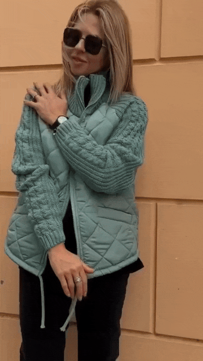 MORFA - Veste Patchwork en maille pour femme