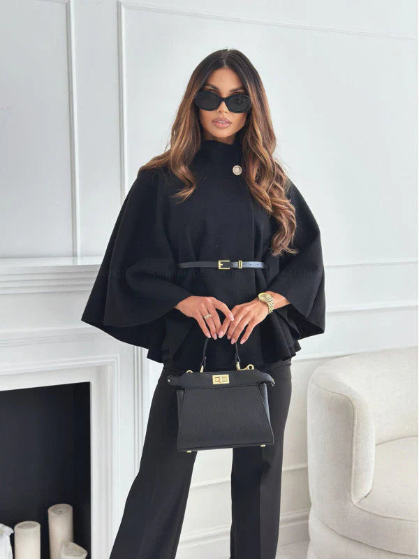 Rose - Veste papillon chic avec ceinture