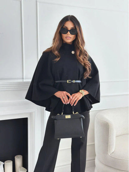 Rose - Veste papillon chic avec ceinture