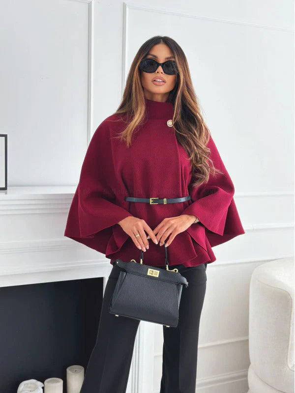 Rose - Veste papillon chic avec ceinture
