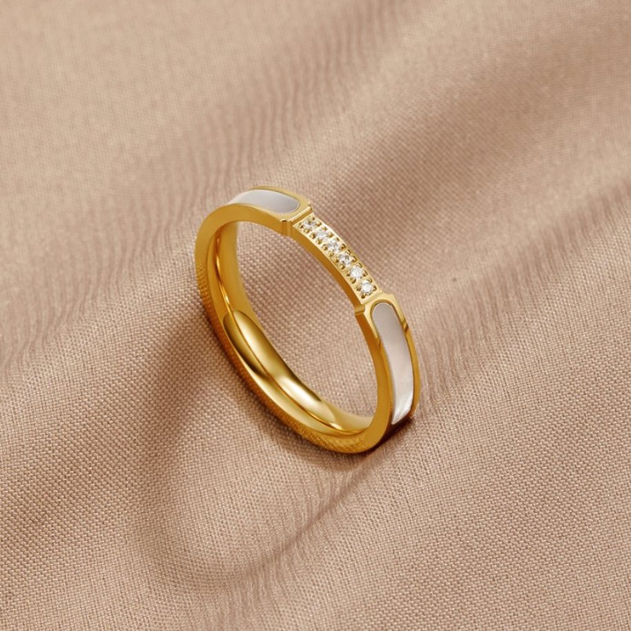 Unité - Bague en perles et cristaux