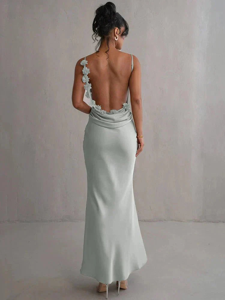 Nina™ | Robe de Soirée en Soie Luxueuse avec Volants