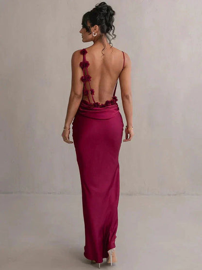 Nina™ | Robe de Soirée en Soie Luxueuse avec Volants