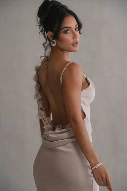 Nina™ | Robe de Soirée en Soie Luxueuse avec Volants