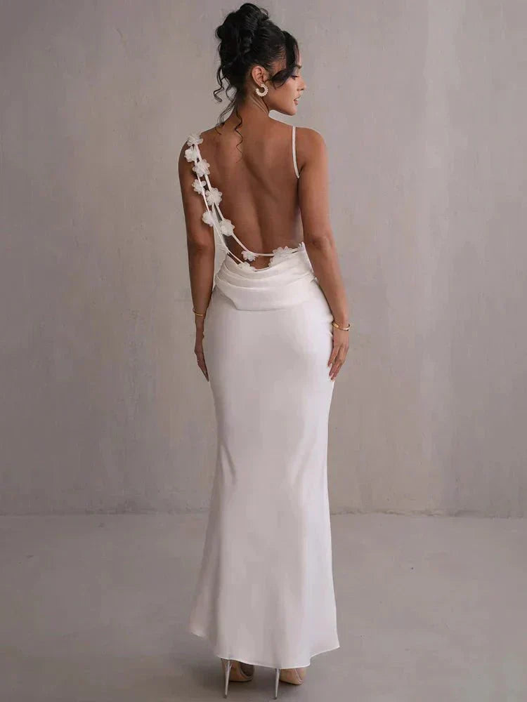 Nina™ | Robe de Soirée en Soie Luxueuse avec Volants
