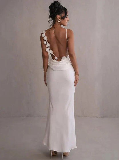 Nina™ | Robe de Soirée en Soie Luxueuse avec Volants
